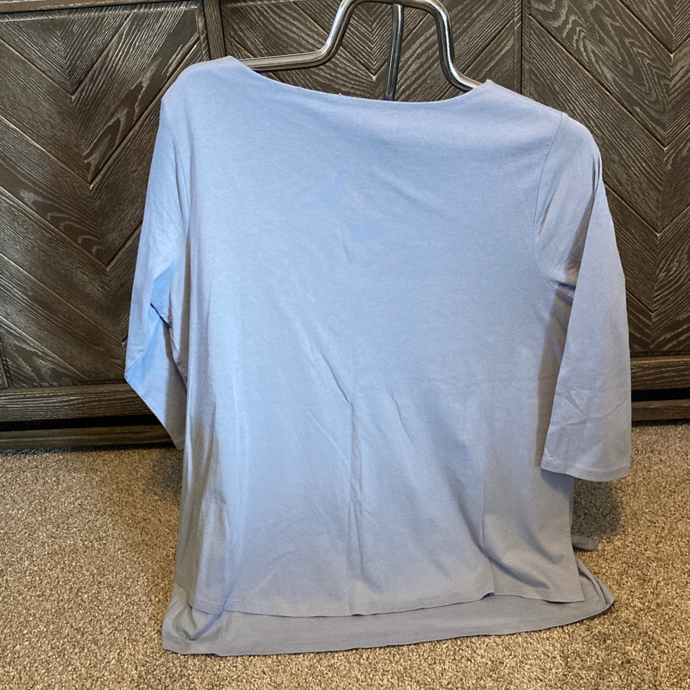 J Jill 3/4 Sleeve moonstone Women's Tee - Picture 5 of 6
